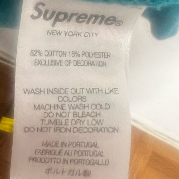 Men's Supreme Teal Hoodie - Picture 5 of 6